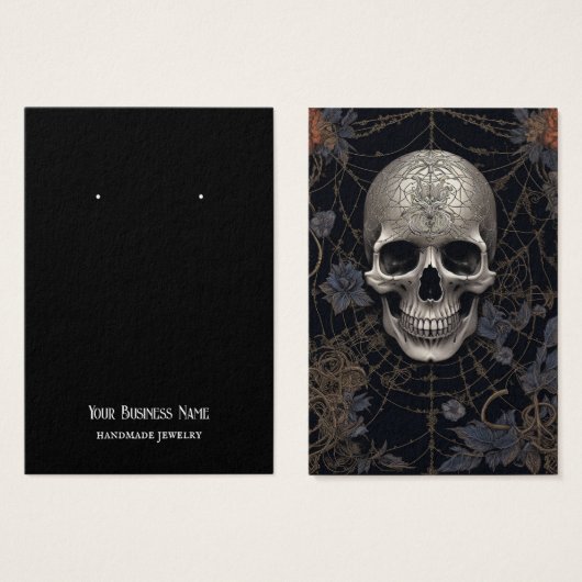 Goth Gothic Skull Spiderweb Elevage Carte d'affich (Devant & derrière)
