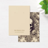 Goth Gothic Skulls Fleurs de l'oreille Carte d'aff (Bureau)