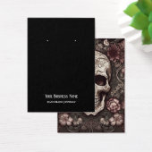 Goth Gothic Skulls Fleurs de l'oreille Carte d'aff (Bureau)