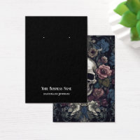 Goth Gothic Skulls Fleurs de l'oreille Carte d'aff