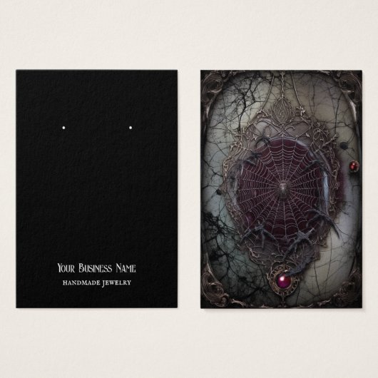 Goth Gothic Spiderweb Elevage Carte d'affichage (Devant & derrière)
