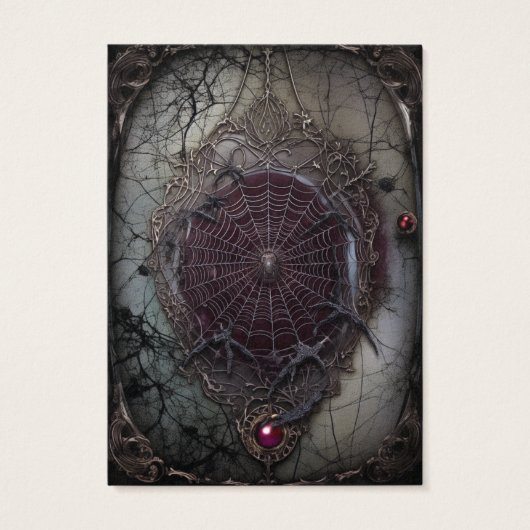 Goth Gothic Spiderweb Elevage Carte d'affichage (Dos)
