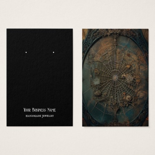 Goth Gothic Spiderweb Elevage Carte d'affichage (Devant & derrière)