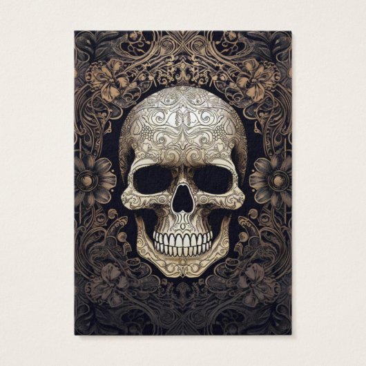 Goth Gothique Crâne d'oreille carte d'affichage (Dos)