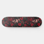 Goth Gothique crâne et Rose Macabre skateboard (Horz)