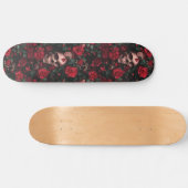 Goth Gothique crâne et Rose Macabre skateboard (Horz)
