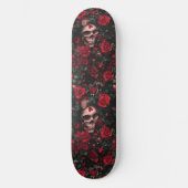 Goth Gothique crâne et Rose Macabre skateboard (Recto)