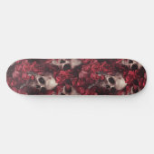 Goth Gothique crâne et Rose Macabre skateboard (Horz)