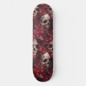 Goth Gothique crâne et Rose Macabre skateboard (Recto)