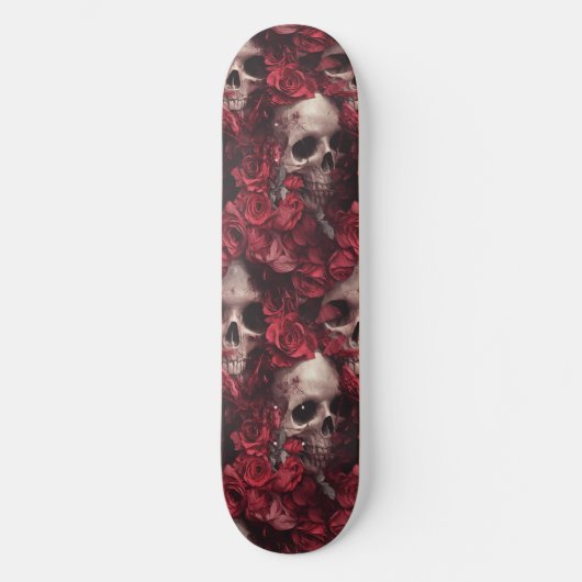 Goth Gothique crâne et Rose Macabre skateboard (Recto)