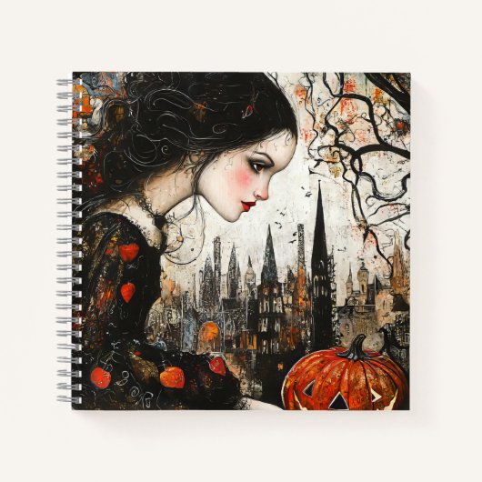 Goth Halloween Carnet Spiral (Devant)