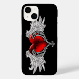 Goth Hart met engelenvleugels iPhone 6 Hoesje