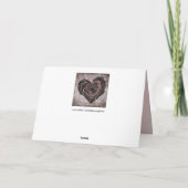 goth hart roos wenskaart kaart (Achterkant)