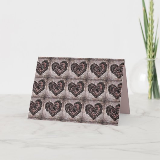 goth hart roos wenskaart kaart (Voorkant)