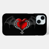 Goth Heart avec Bat Wings iPhone 7 Coque (Verso (horizontal))