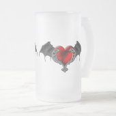 Goth Heart avec Bat Wings Mug (Devant droit)