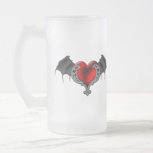Goth Heart avec Bat Wings Mug (Gauche)