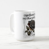 Goth Importante Autre Rose noir Mug (Devant gauche)