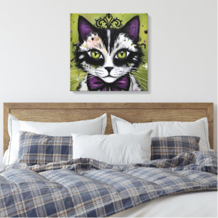 Goth Kat Canvas Afdruk