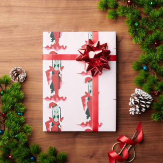 goth kerst horror santa vampier vrouw cadeaupapier