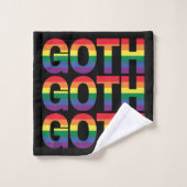 Goth LGBTQ+ Arc-en-ciel (Gant de toilette)