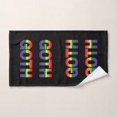 Goth LGBTQ+ Arc-en-ciel (Serviette à main)