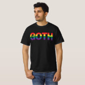 Goth LGBTQ+ Regenbogen T-shirt (Voorkant volledig)