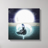 goth lune ange toile art