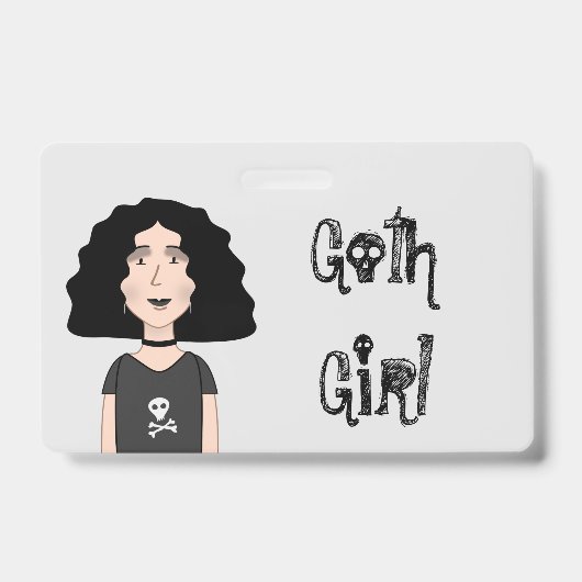 Goth-meisje Badge (Voorzijde)