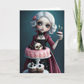 Goth mignonne, gothique fille avec carte de gâteau (Devant)