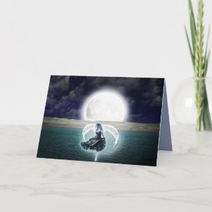 goth moon angel carte de voeux