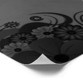Goth noir et gris Mariage 13 Tableau de siège (Coin)