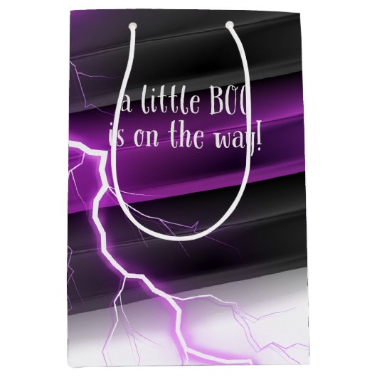 Goth Paars Zwart Halloween Feest Baby Shower Medium Cadeauzakje (Voorkant)