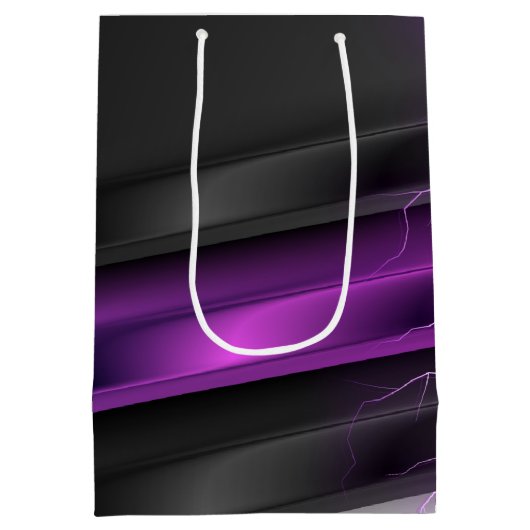 Goth Paars Zwart Halloween Feest Baby Shower Medium Cadeauzakje (Achterkant)