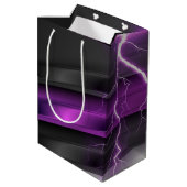 Goth Paars Zwart Halloween Feest Baby Shower Medium Cadeauzakje (Achterkant Gekanteld)