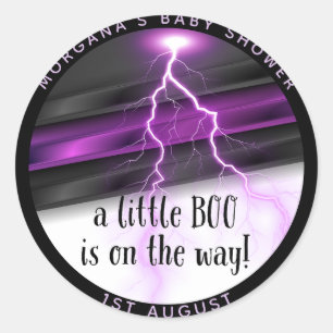 Goth Paars Zwart Halloween Feest Baby Shower Ronde Sticker