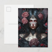 Goth Princess Imaginaire gothique Carte postale (Devant / Derrière)