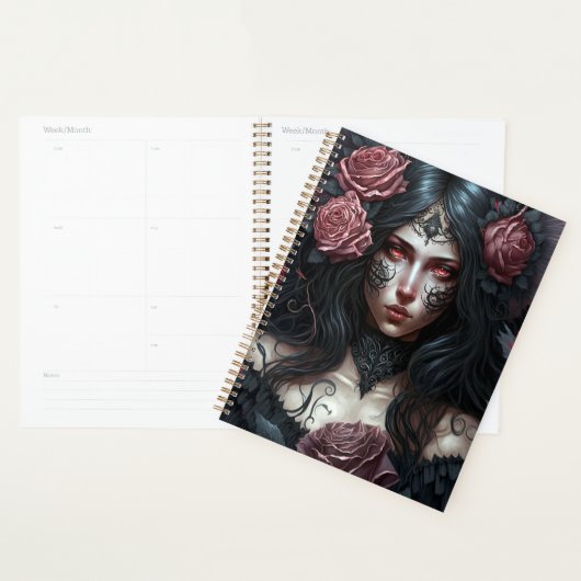 Goth Princesse Gothique Imaginaire Art Planner (Devant avec enveloppe)