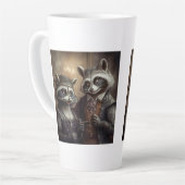 Goth Raccoons Latte Mug (Angle gauche)