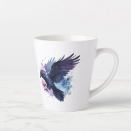 Goth Raven Coffee Mug Dark Aesthetic  Latte Mok