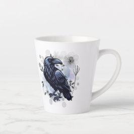 Goth Raven Coffee Mug Dark Aesthetic  Latte Mok