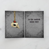 Goth Raven et Bird Skull carte de jour des mères (Intérieur)