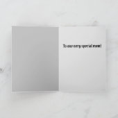 Goth Raven Maman Carte de voeux pliée (Intérieur)