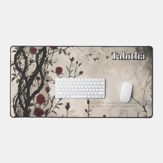 Goth Rose et Script. Nom modifiable (Clavier et souris)