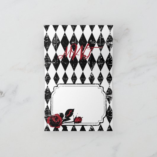 Goth Rose Grunge Diamond Imprimer Merci (Intérieur)