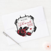 Goth Rose Grunge Diamond Imprimer Merci Étiquette (Enveloppe)