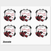 Goth Rose Grunge Diamond Imprimer Merci Étiquette (Feuille)