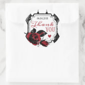 Goth Rose Grunge Diamond Imprimer Merci Étiquette (Sac)