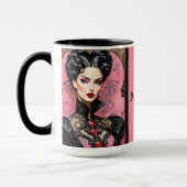 Goth Rose Lady Coffee Mug (Gauche)