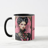 Goth Rose Lady Coffee Mug (Gauche)